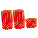 Maxbell 100 Pieces Bread Baking Cup Paper Baking Pans for Engagement Party Christmas 13.5cmx9.5cm E