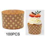 Maxbell 100 Pieces Bread Baking Cup Paper Baking Pans for Engagement Party Christmas 13.5cmx9.5cm F