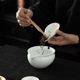 Maxbell Ceramic Matcha Bowl Set Parties Handcrafted for Tea Lovers with Bamboo Spoon