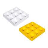 Maxbell Appetizer Platter 9 Grid Tray Lightweight Side Dish for Vegetable Sturdy White