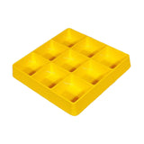 Maxbell Appetizer Platter 9 Grid Tray Lightweight Side Dish for Vegetable Sturdy Yellow