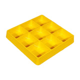 Maxbell Appetizer Platter 9 Grid Tray Lightweight Side Dish for Vegetable Sturdy Yellow