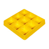 Maxbell Appetizer Platter 9 Grid Tray Lightweight Side Dish for Vegetable Sturdy Yellow