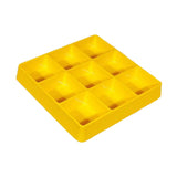 Maxbell Appetizer Platter 9 Grid Tray Lightweight Side Dish for Vegetable Sturdy Yellow