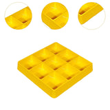 Maxbell Appetizer Platter 9 Grid Tray Lightweight Side Dish for Vegetable Sturdy Yellow