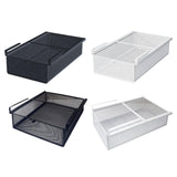 Maxbell Hanging Pullout Drawer Basket Slide in Basket Organizer for Home Pantry Dorm black