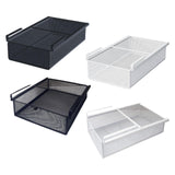 Maxbell Hanging Pullout Drawer Basket Slide in Basket Organizer for Home Pantry Dorm black