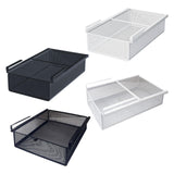 Maxbell Hanging Pullout Drawer Basket Slide in Basket Organizer for Home Pantry Dorm black