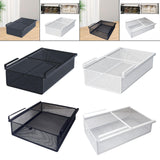Maxbell Hanging Pullout Drawer Basket Slide in Basket Organizer for Home Pantry Dorm black