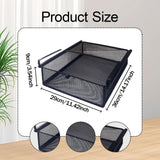 Maxbell Hanging Pullout Drawer Basket Slide in Basket Organizer for Home Pantry Dorm black Widen