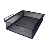 Maxbell Hanging Pullout Drawer Basket Slide in Basket Organizer for Home Pantry Dorm black Widen