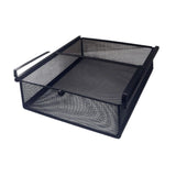 Maxbell Hanging Pullout Drawer Basket Slide in Basket Organizer for Home Pantry Dorm black Widen