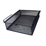 Maxbell Hanging Pullout Drawer Basket Slide in Basket Organizer for Home Pantry Dorm black Widen