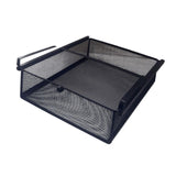 Maxbell Hanging Pullout Drawer Basket Slide in Basket Organizer for Home Pantry Dorm black Widen