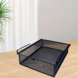 Maxbell Hanging Pullout Drawer Basket Slide in Basket Organizer for Home Pantry Dorm black Widen