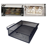 Maxbell Hanging Pullout Drawer Basket Slide in Basket Organizer for Home Pantry Dorm black Widen
