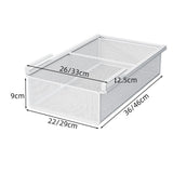 Maxbell Hanging Pullout Drawer Basket Slide in Basket Organizer for Home Pantry Dorm White Widen