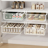 Maxbell Hanging Pullout Drawer Basket Slide in Basket Organizer for Home Pantry Dorm White Widen