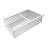Maxbell Hanging Pullout Drawer Basket Slide in Basket Organizer for Home Pantry Dorm White Widen