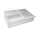 Maxbell Hanging Pullout Drawer Basket Slide in Basket Organizer for Home Pantry Dorm White Widen