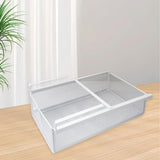 Maxbell Hanging Pullout Drawer Basket Slide in Basket Organizer for Home Pantry Dorm White Widen