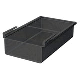 Maxbell Hanging Pull Out Drawer Iron Under Cabinet Organizer for Closet Kitchen Home S Black
