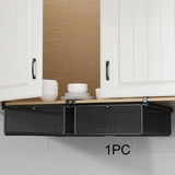 Maxbell Hanging Pull Out Drawer Iron Under Cabinet Organizer for Closet Kitchen Home S Black