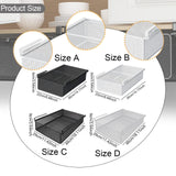 Maxbell Hanging Pull Out Drawer Iron Under Cabinet Organizer for Closet Kitchen Home S White