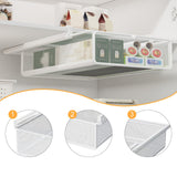Maxbell Hanging Pull Out Drawer Iron Under Cabinet Organizer for Closet Kitchen Home S White