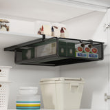 Maxbell Hanging Pull Out Drawer Iron Under Cabinet Organizer for Closet Kitchen Home L Black