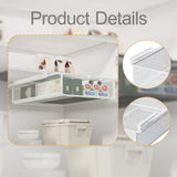 Maxbell Hanging Pull Out Drawer Iron Under Cabinet Organizer for Closet Kitchen Home L White