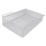 Maxbell Hanging Pull Out Drawer Iron Under Cabinet Organizer for Closet Kitchen Home L White