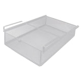 Maxbell Hanging Pull Out Drawer Iron Under Cabinet Organizer for Closet Kitchen Home L White