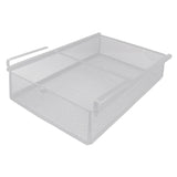 Maxbell Hanging Pull Out Drawer Iron Under Cabinet Organizer for Closet Kitchen Home L White