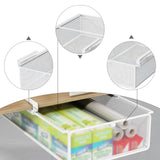 Maxbell Hanging Pull Out Drawer Iron Under Cabinet Organizer for Closet Kitchen Home L White