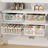 Maxbell Hanging Pull Out Drawer Iron Under Cabinet Organizer for Closet Kitchen Home L White