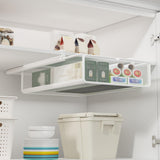 Maxbell Hanging Pull Out Drawer Iron Under Cabinet Organizer for Closet Kitchen Home L White