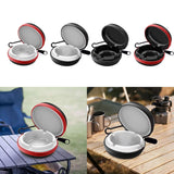 Maxbell Portable Ashtray Simple Outdoor Hiking Travel Ash Tray for Mountain Climbing Red and White