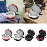 Maxbell Portable Ashtray Simple Outdoor Hiking Travel Ash Tray for Mountain Climbing Red and White