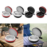 Maxbell Portable Ashtray Simple Outdoor Hiking Travel Ash Tray for Mountain Climbing Red and White