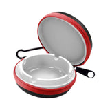 Maxbell Portable Ashtray Simple Outdoor Hiking Travel Ash Tray for Mountain Climbing Red and White