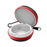 Maxbell Portable Ashtray Simple Outdoor Hiking Travel Ash Tray for Mountain Climbing Red and White