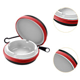 Maxbell Portable Ashtray Simple Outdoor Hiking Travel Ash Tray for Mountain Climbing Red and White
