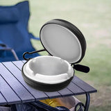 Maxbell Portable Ashtray Simple Outdoor Hiking Travel Ash Tray for Mountain Climbing Black and White