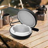Maxbell Portable Ashtray Simple Outdoor Hiking Travel Ash Tray for Mountain Climbing Black and White
