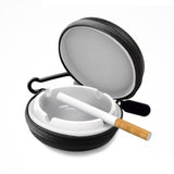 Maxbell Portable Ashtray Simple Outdoor Hiking Travel Ash Tray for Mountain Climbing Black and White