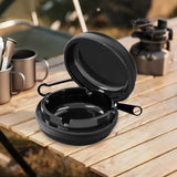 Maxbell Portable Ashtray Simple Outdoor Hiking Travel Ash Tray for Mountain Climbing Black