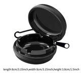 Maxbell Portable Ashtray Simple Outdoor Hiking Travel Ash Tray for Mountain Climbing Black