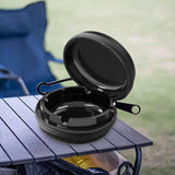 Maxbell Portable Ashtray Simple Outdoor Hiking Travel Ash Tray for Mountain Climbing Black
