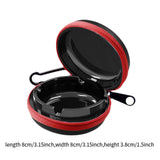 Maxbell Portable Ashtray Simple Outdoor Hiking Travel Ash Tray for Mountain Climbing Black and Red